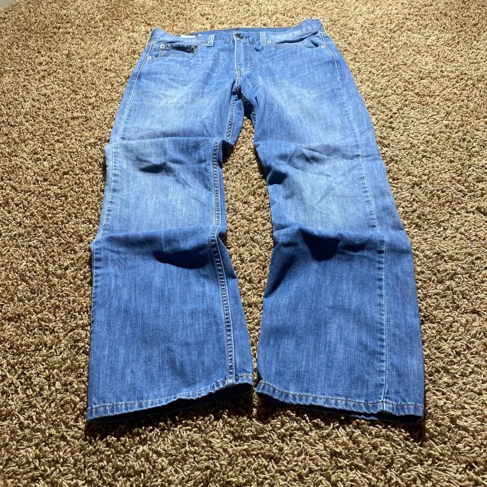 Levis 527 Slim Bootcut Jeans Mens 32x30 Blue Medium Wash WaterLess Denim